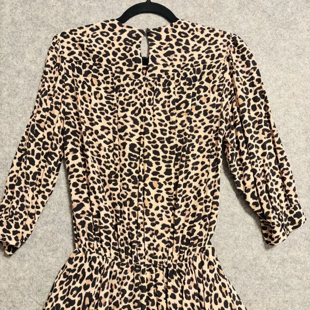 Zadig & Voltaire Dress Womens Size Small Leopard Rooka Print Leo Tiered Ruffle